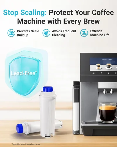 Vista 5 de AQUA CREST DLS C002 Filtro de agua para café, repuesto para filtro De'Longhi®, ECAM/EPAM/ETAM All Series, EC680, filtro de agua De'Longhi® Magnifica