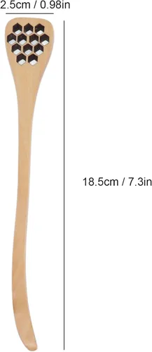 Vista 2 de Juego de 3 cucharas de miel, cucharas de miel talladas de madera, cucharas para mezclar y servir miel, ideal para el hogar, cocina y restaurante