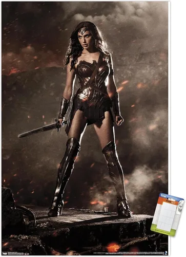 Vista 10 de Trends International DC Comics Movie Batman v Superman - Wonder Woman Wall Poster, 22.4L x 14.7W, Barnwood Framed Version Versión enmarcada Barnwood