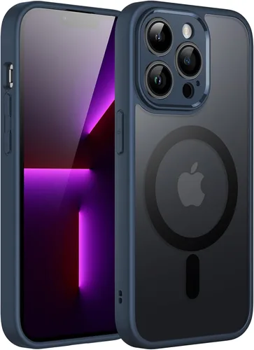 Vista 7 de JETech Funda magnética mate para iPhone 13, color negro