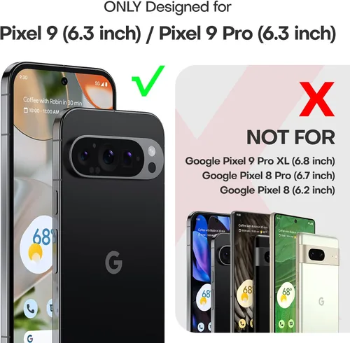 Vista 2 de TAURI Funda para Google Pixel 9 Case/Pixel 9 Pro Case, compatible con Magsafe, protección de grado militar, resistente al amarillamiento, parte