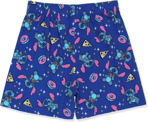Vista 2 de Disney Lilo & Stitch - Pantalones cortos de algodón para hombre, con botones