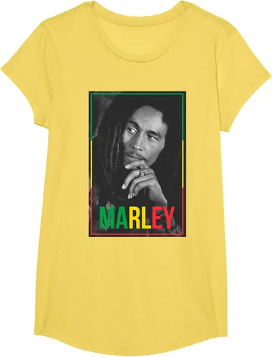 Vista 52 de Camiseta blanca oficial de Bob Marley Photo S Negro