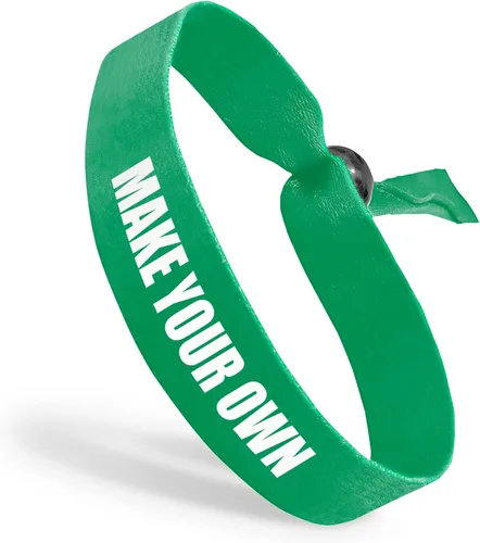 Vista 6 de Pulseras de tela con cuentas ajustables reutilizables Totalmente personalizables Ideal para conciencia, promociones y eventos Disponible a