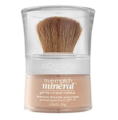 Vista 12 de L'Oréal Paris True Match - Maquillaje de base mineral en polvo suelto, color sable suave, 0.35 onzas Negro suave