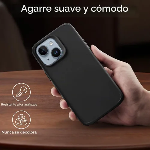 Vista 7 de ESR Funda magnética híbrida con HaloLock, compatible con iPhone 14 y 13, compatible con MagSafe, protección de grado militar a prueba de golpes Negro