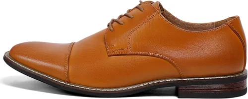 Vista 8 de Mofri Zapatos de gamuza Oxford para hombre, zapatos de vestir con punta de ala para todas las ocasiones, impermeables, plantilla de látex