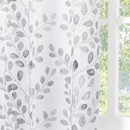 Vista 9 de MYSKY HOME Cortinas opacas de 90 pulgadas de largo para sala de estar, cortinas grises para dormitorio, cortinas con aislamiento térmico gris