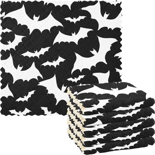 Vista 11 de Paquete de 6 paños de cocina de arte abstracto de mármol dorado para secar platos, paños de limpieza absorbentes, paños reutilizables para cocina
