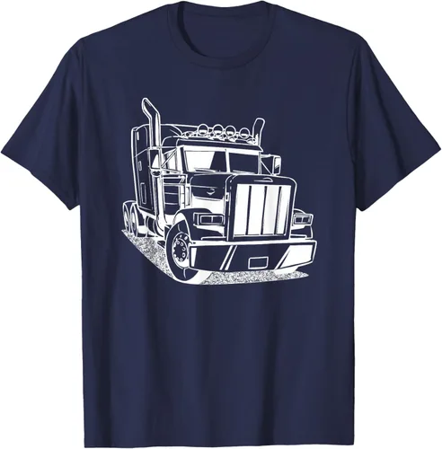 Vista 48 de Diesel Big Rig 18 Wheeler - Camiseta de camionero para camionero, Negro, S