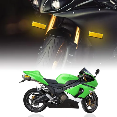 Vista 6 de Dickno 2 PCS reflectores de motocicleta M6 x 1.0, reflector de advertencia reflectante de montaje con tornillo de plástico, reflectores universales