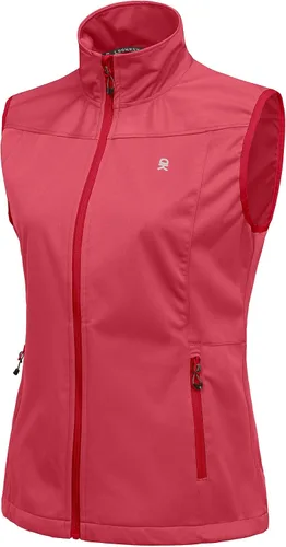 Vista 15 de Little Donkey Andy Chaleco Softshell Ligero para Mujer, Chaqueta sin Mangas Resistente al Viento para Correr, Senderismo y Viajes Negro