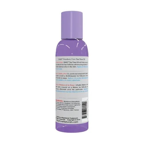 Vista 2 de Okay Aceite de árbol de té mezclado Para cabello, cuero cabelludo y piel 2 onzas