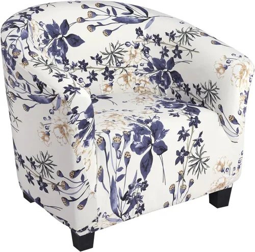 Vista 8 de SearchI Funda Elástica para Silla Club, Fundas Elásticas para Silla Barrel, Fundas Estampadas para Silla Tub, Funda de Elastano Suave para Sillón