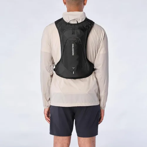 Vista 5 de Salomon Cross 8 Trail Running Pack, chaleco ligero de hidratación para correr de 8L