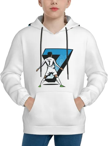 Vista 6 de LUJA DLING Ronaldo #7 Cr7 - Sudadera con capucha para adolescentes, niños y niñas, con bolsillo