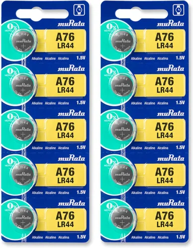 Vista 8 de Murata Batería LR44 AG13 357A 1.55V Pila de Botón Alcalina (5 Baterías)