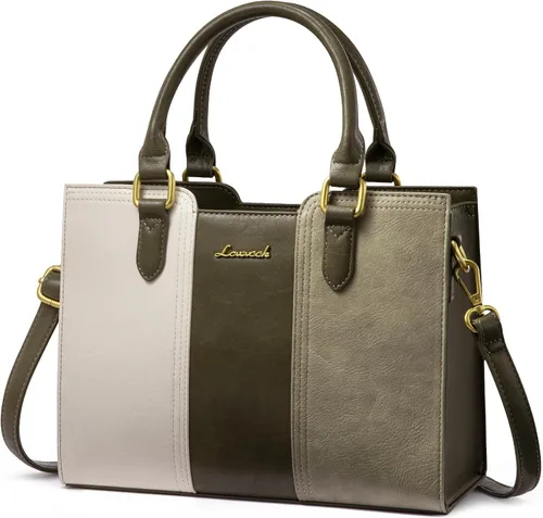 Vista 8 de LOVEVOOK Bolso para mujer, bolso de hombro vintage de cuero, pequeño bolso bandolera para damas, bolso de mano con asa superior y bandolera