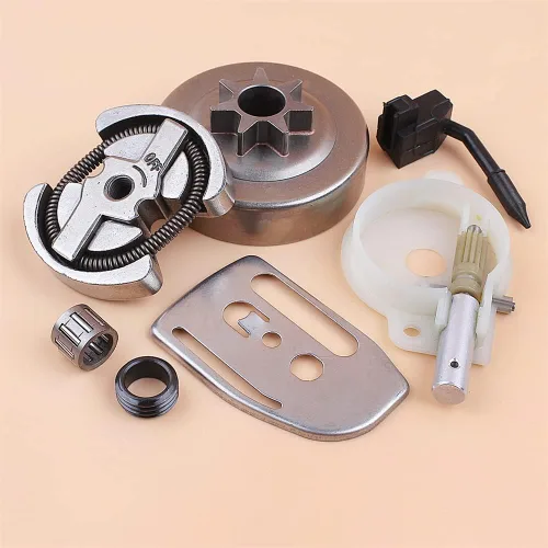 Vista 5 de Kit de engranaje de engrasador y tambor de embrague de bomba de aceite para motosierras Husqvarna 41 136 137 141 142 motosierras 530014410