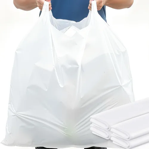 Vista 17 de AmazingSpark - Paquete de 200 bolsas de compras pequeñas, 12 x 8 x 4 Blanco
