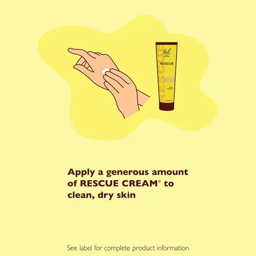 Vista 7 de Bach RESCUE Cream, cuidado de la piel hidratante para manos, cuerpo y cara, manteca de karité, esencias florales homeopáticas para aliviar