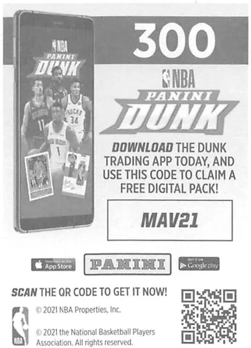 Vista 2 de 2020-21 Panini Stickers #300 Dallas Mavericks Team Logo FOIL Official NBA Basketball Album Sticker Measuring 2.75 inch tall X 2 inches wide in Raw