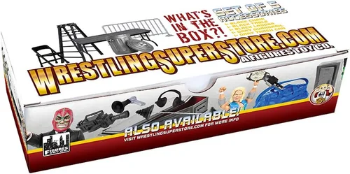 Vista 4 de Set de 5 accesorios de utilería de lucha para las figuras de acción de lucha de WWE Includes The Most Essential Wrestling Figure Accessories Every