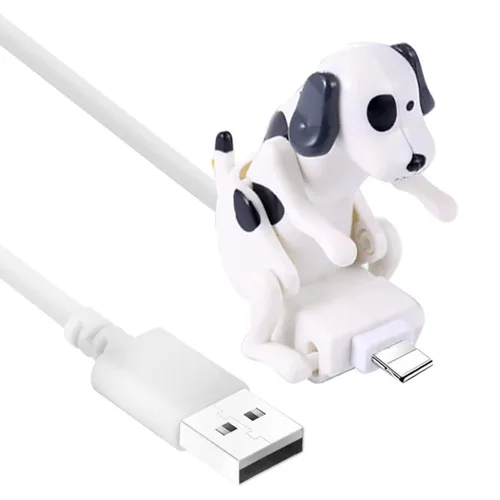 Vista 10 de Funny Humping Dog Tipo-C USB 3.9 ft Rogue Dog Cable de datos de perro, juguete portátil para perro con forma de animal lindo cable de carga duradero