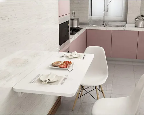 Vista 6 de Mesa plegable montada en la pared, mesa de comedor de cocina para el hogar, escritorio de ordenador, mesita de noche, banco de trabajo, 30 tamaños