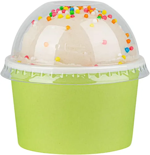 Vista 16 de Solo tapas: tapas en forma de cúpula, 50 tapas de plástico transparente para tazas de Coppetta To Go de 3 onzas - Las tazas se venden por separado