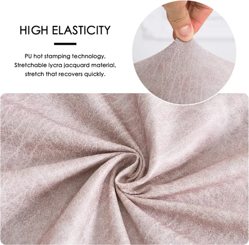 Vista 6 de FORCHEER Funda para Banco de Comedor de Tela de Cuero Sintético Innovadora Funda Deslizable para Banco para Sala de Estar Lavable Funda para Otomán