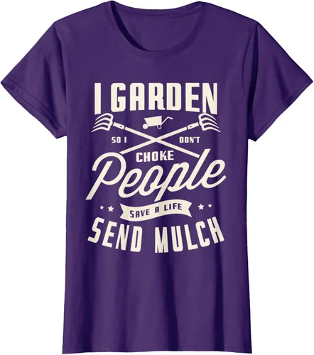 Vista 10 de I garden so I don't choke People save Life spend mulch T-Shirt, Negro