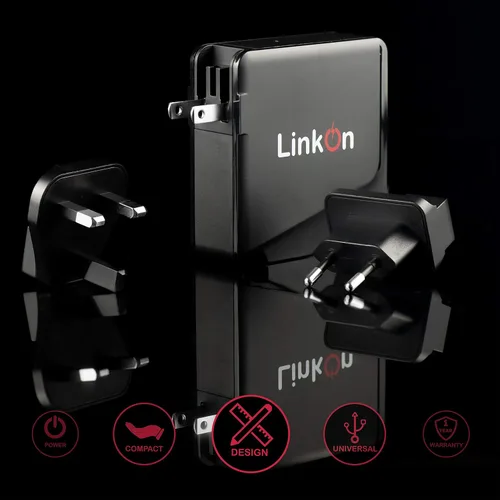 Vista 5 de LinkOn Ganius - Cargador de pared de 166 W (certificado de 136 W) GaN Tech 100 W USB-C PD3.0 PPS y 18 W USB-A QC4.0+ compatible con MacBook Dell HP