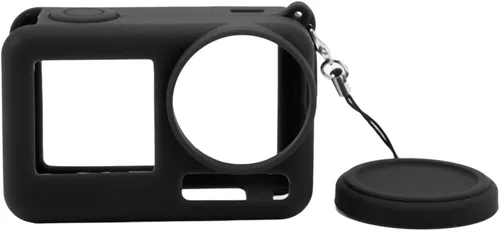 Vista 3 de Funda para cámara Action 4 Action 3, funda para cámara con silicona, correa para el cuello, cobertura completa, acceso a componentes de batería
