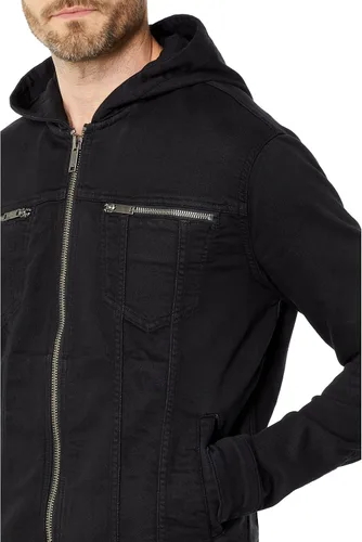 Vista 3 de JOHN VARVATOS Chaqueta de mezclilla con capucha para hombre