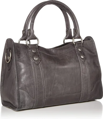 Vista 26 de Frye Melissa - Bolso de mano de piel con cremallera y correa ajustable para el hombro y asa superior