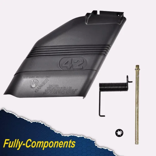 Vista 8 de CHEDA Protector deflector de 42 pulgadas con hardware de montaje compatible con Craftsman 130968 532130968, color negro