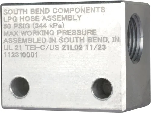 Vista 6 de South Bend Components Válvula de cierre de propano RV de 1/4 pulg. de conexión rápida hembra para propano/gas natural/aire, 100% latón sólido
