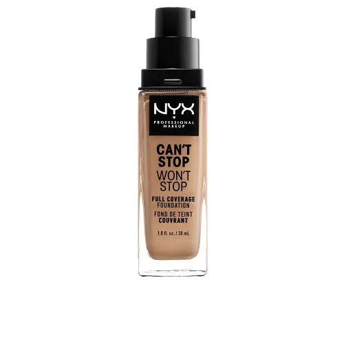 Vista 8 de NYX PROFESSIONAL MAKEUP Can't Stop Won't Stop - Base de maquillaje, 24 horas de cobertura total y acabado mate, cálido 16.7 Cálido