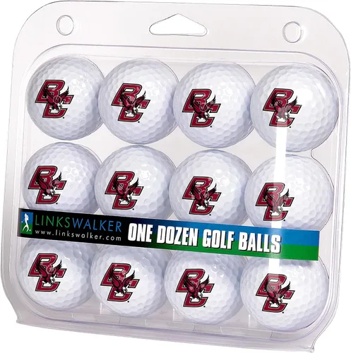 Vista 54 de LinksWalker Bolas de golf universitarias 12 bolas de regalo, tamaño reglamentario, bolas de 2 piezas