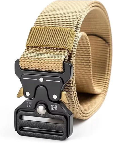 Vista 10 de CRAFTMEMORE Cinturón táctico de nailon con hebilla de liberación rápida - Cinturón utilitario de estilo militar SPB3