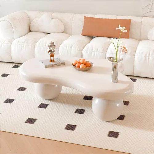 Vista 20 de Mesas de centro en forma de nube, mesa de centro irregular, mesa de centro con diseño moderno en forma de nube, mesas de centro para sala de estar