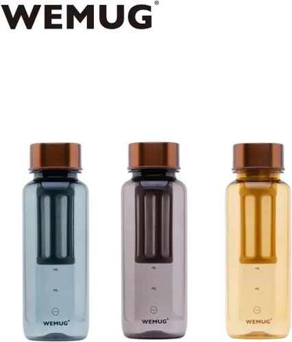 Vista 2 de WEMUG Máquina portátil de preparación en frío, 22 oz, diseño moderno y simple, a prueba de fugas, ultraligera, sin BPA, plástico duradero, cobre