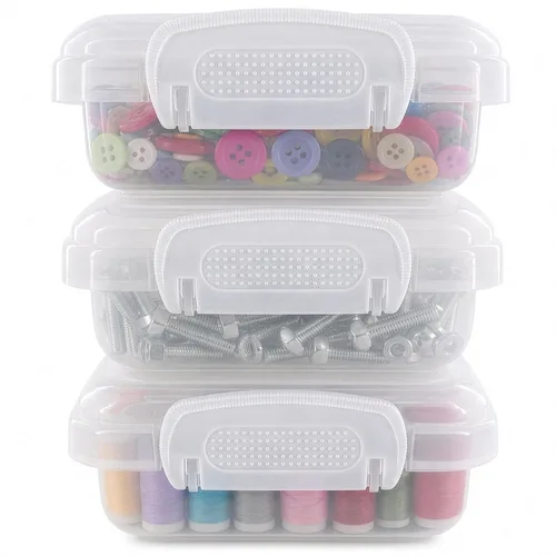 Vista 20 de NADOBA 12 Pcs Lock Top Snack Containers, 4.6 Oz, Snap Lid, 3