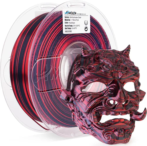 Vista 44 de AMOLEN Filamento PLA de Seda para Impresora 3D, Filamento PLA Kingfisher Rainbow Multicolor Brillante 1.75mm, Filamento de Impresión 3D PLA