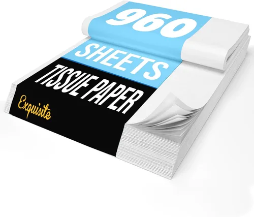 Vista 9 de Crown Display Papel de seda blanco para bolsas de regalo, papel de seda blanco a granel 17 GSM – 120 hojas de 15 x 20 pulgadas, 10 libras de papel
