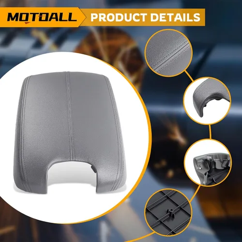 Vista 3 de MOTOALL Tapa de cuero para reposabrazos de consola central de automóvil, para Honda Accord 2008 2009 2010 2011 2012 Honda Accord cuero sintético