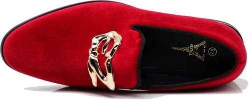Vista 6 de Enzo Romeo Plum05 - Mocasines de vestir elásticos para hombre, con hebilla, zapatos de moda