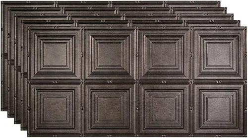 Vista 21 de FASÄDE Panel de techo decorativo de vinilo para retrato en blanco mate (muestra de 12 x 12 pulgadas)