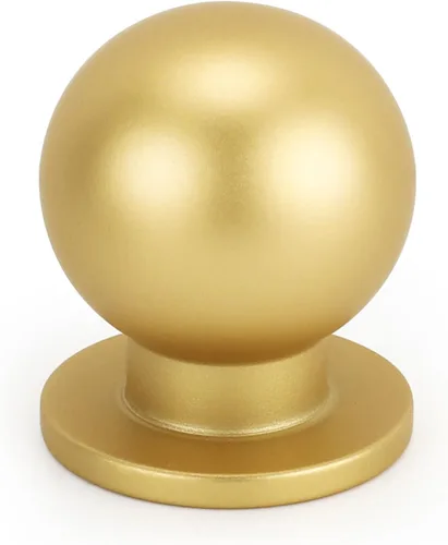 Vista 8 de Haliwu Paquete de 5 pomos de bronce antiguo para gabinetes de cocina, tiradores redondos para cajones para baño, cocina, dormitorio